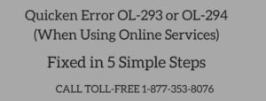 Read more about the article Quicken Error OL-293 or OL-294 (When Using Online Services)